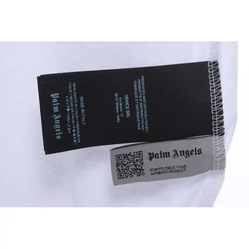 EM Sneakers Palm Angels T-Shirt Yellow Severed Bear Print White