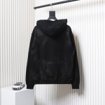 EM Sneakers Balenciaga Manchester United Distressed Washed Embroidered Hoodie Black