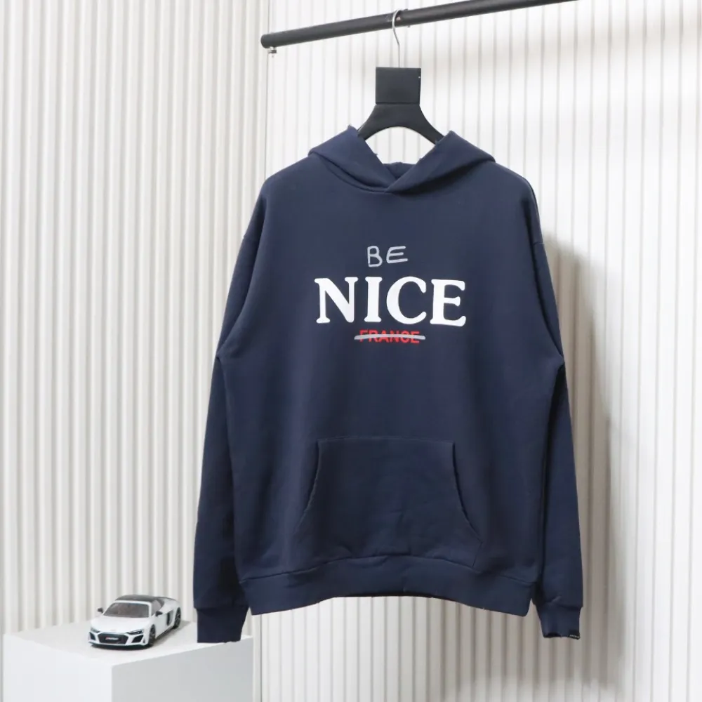 EM Sneakers Balenciaga NICE Hoodie Dark Blue