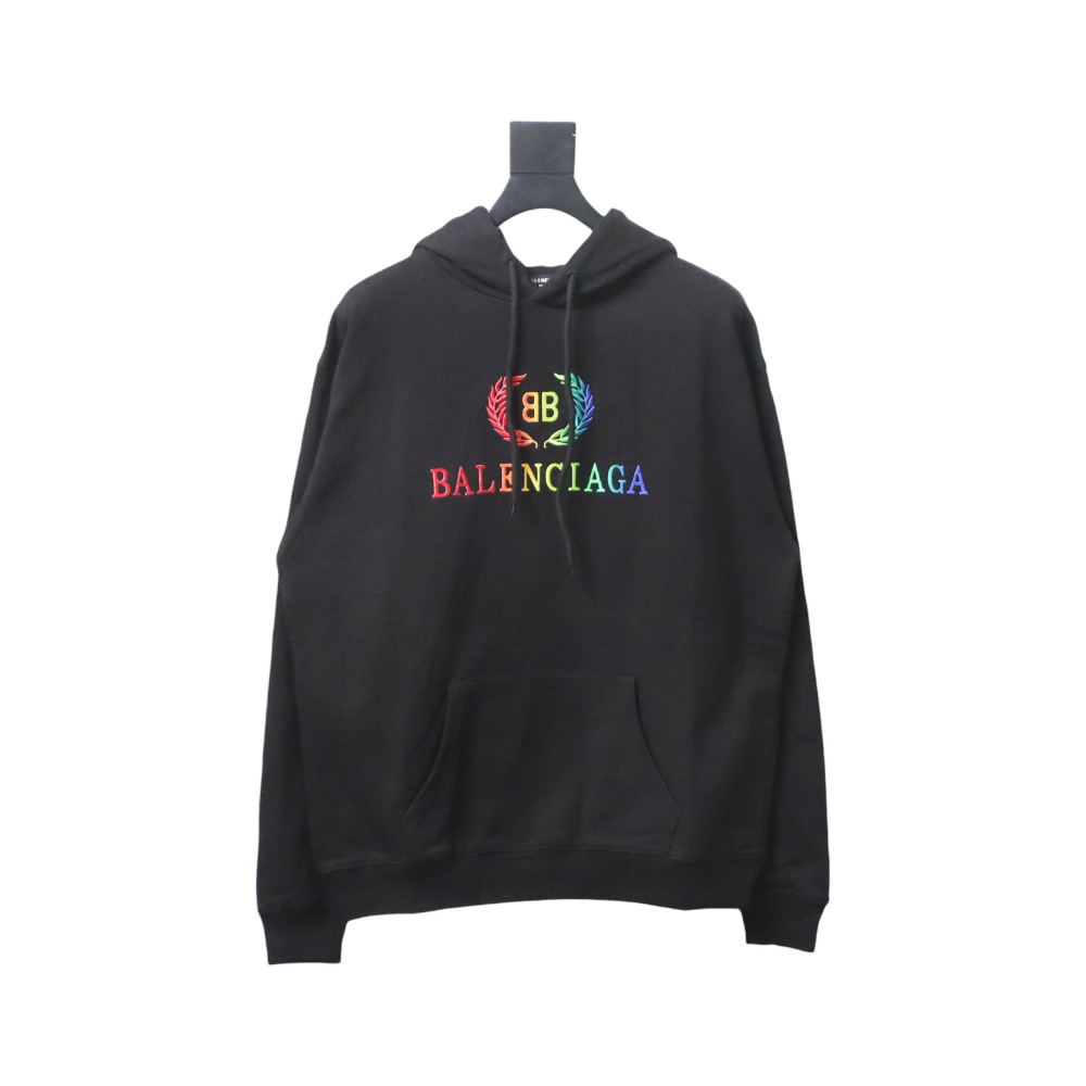 EM Sneakers Balenciaga Rainbow Wheat Hoodie Black