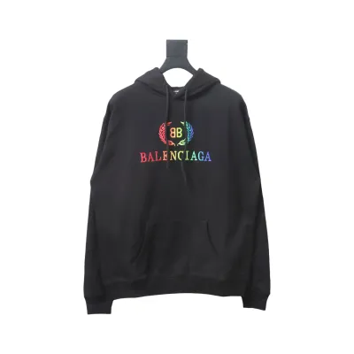 EM Sneakers Balenciaga Rainbow Wheat Hoodie Black 01