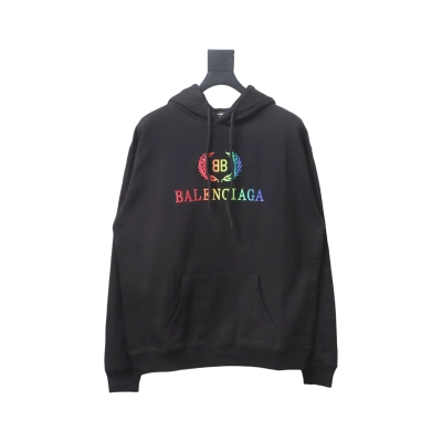 EM Sneakers Balenciaga Rainbow Wheat Hoodie Black 01