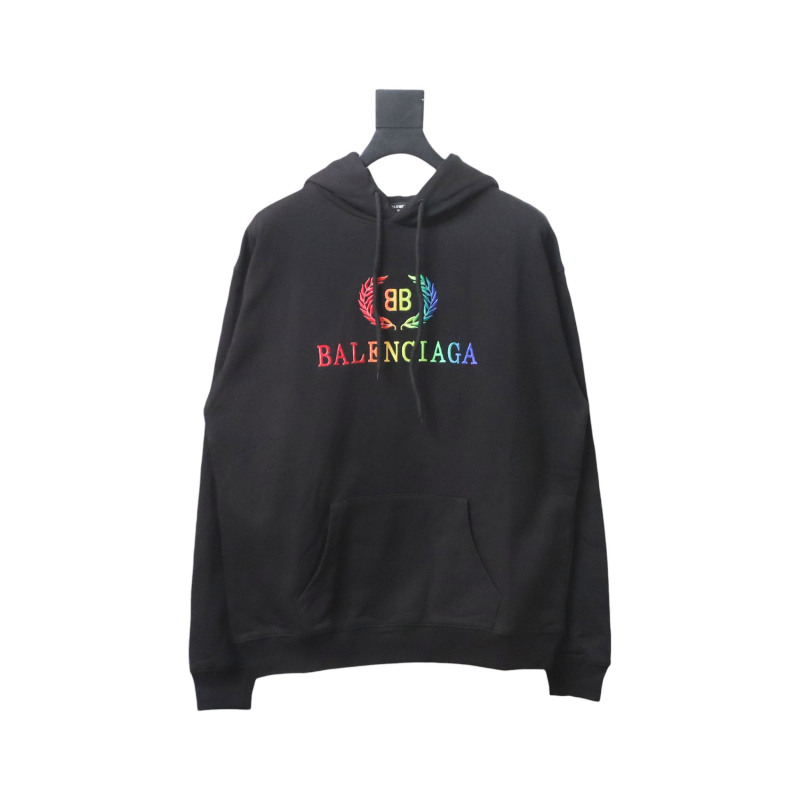 EM Sneakers Balenciaga Rainbow Wheat Hoodie Black