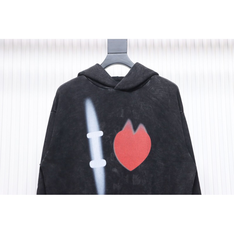 EM Sneakers Balenciaga Valentine's Day Heart Hoodie Black