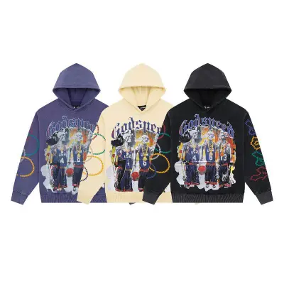 EM Sneakers Godspeed Hoodie 125 Light Yellow/Dark Blue/Black 01