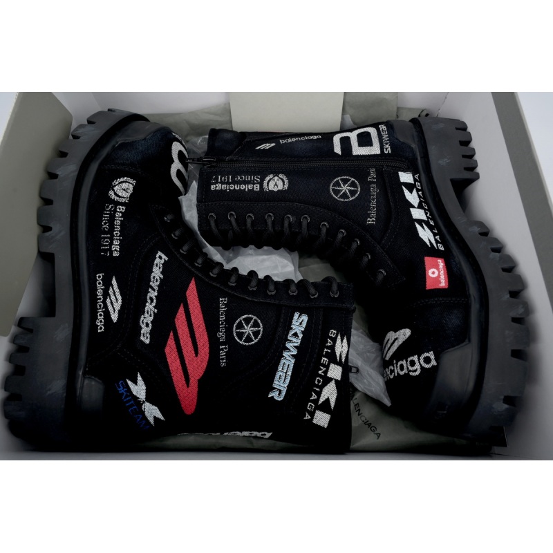 EM Sneakers Balenciaga Strike Boot Combat Co Branded Graffiti