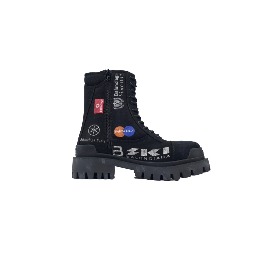 EM Sneakers Balenciaga Strike Boot Combat Co Branded Graffiti