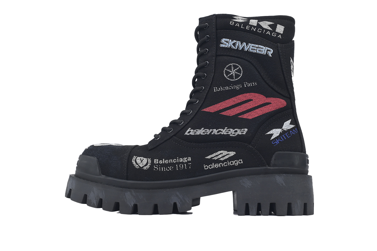 EM Sneakers Balenciaga Strike Boot Combat Co Branded Graffiti