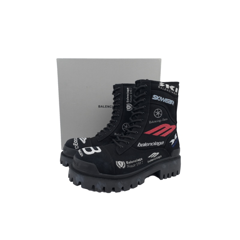 EM Sneakers Balenciaga Strike Boot Combat Co Branded Graffiti