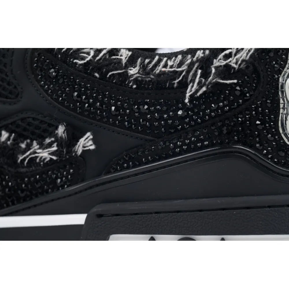 EM Sneakers Louis Vuitton LV Skate Sneaker Horse Hair Black Diamond