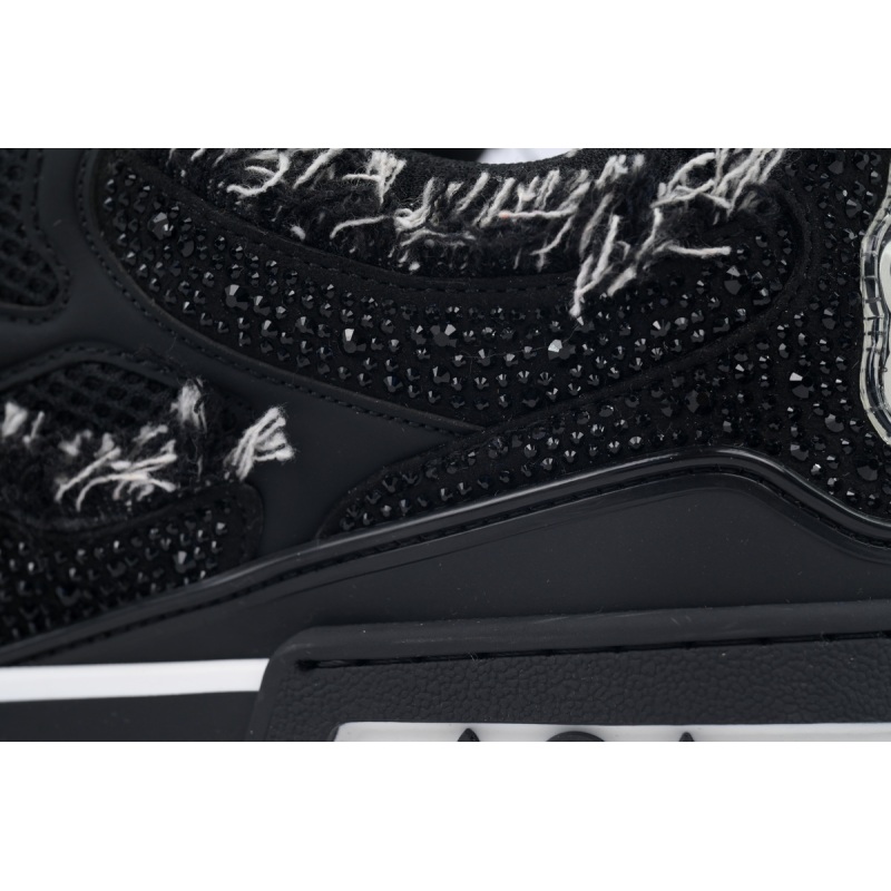 EM Sneakers Louis Vuitton LV Skate Sneaker Horse Hair Black Diamond