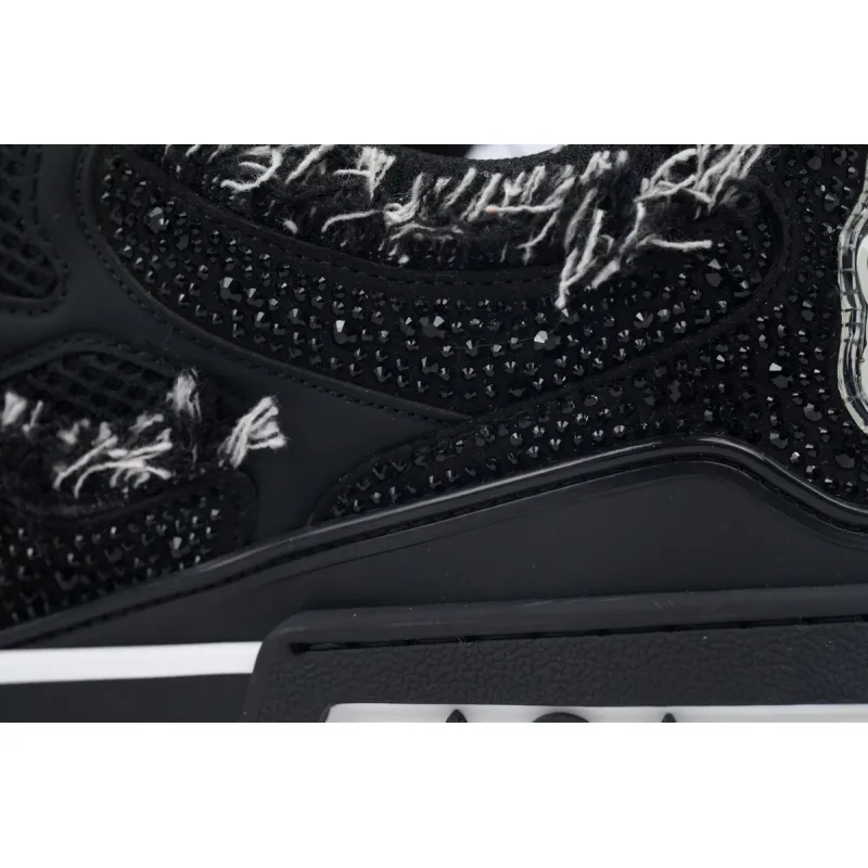 EM Sneakers Louis Vuitton LV Skate Sneaker Horse Hair Black Diamond