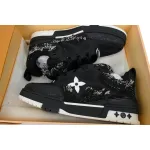 EM Sneakers Louis Vuitton LV Skate Sneaker Horse Hair Black Diamond