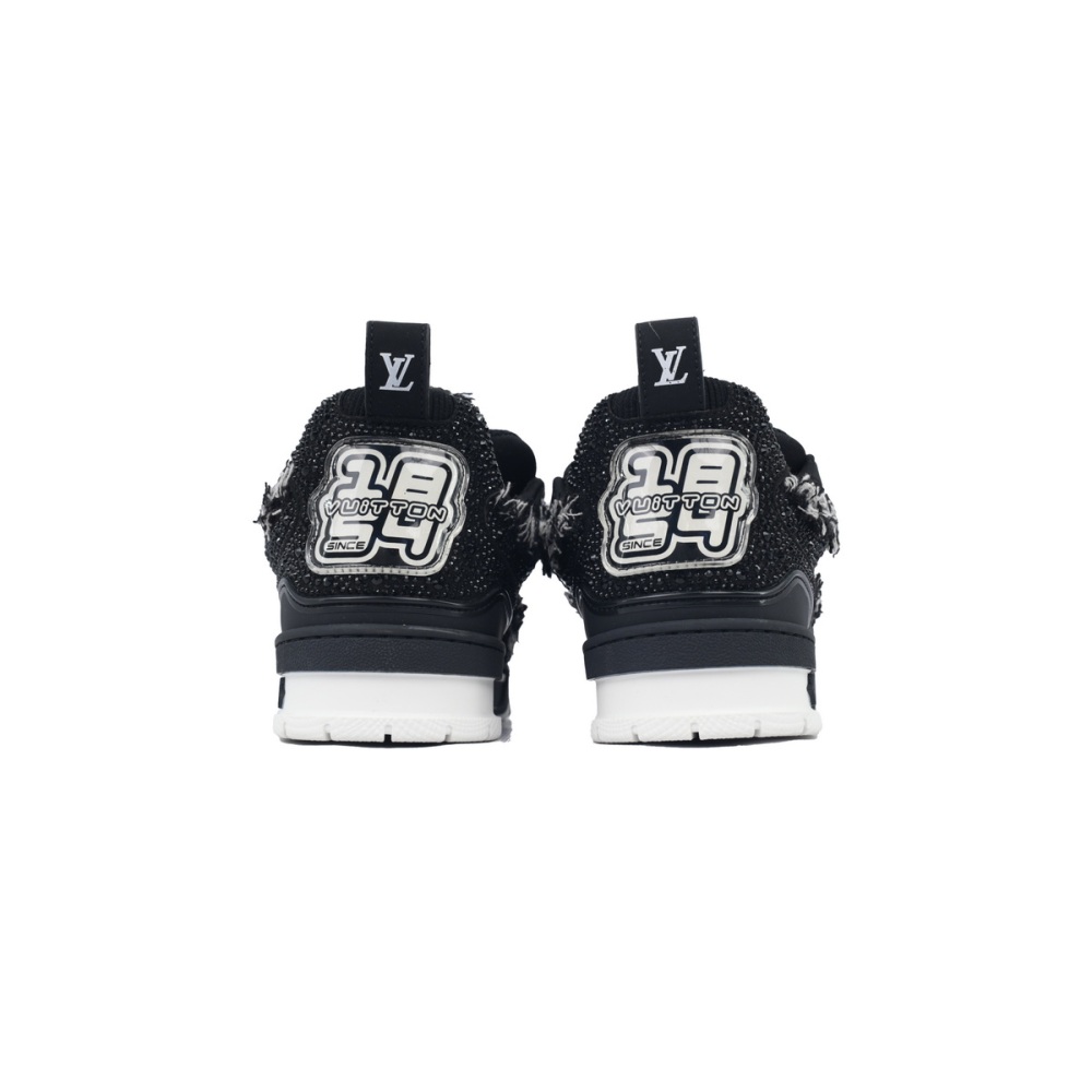 EM Sneakers Louis Vuitton LV Skate Sneaker Horse Hair Black Diamond