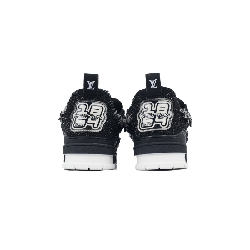 EM Sneakers Louis Vuitton LV Skate Sneaker Horse Hair Black Diamond