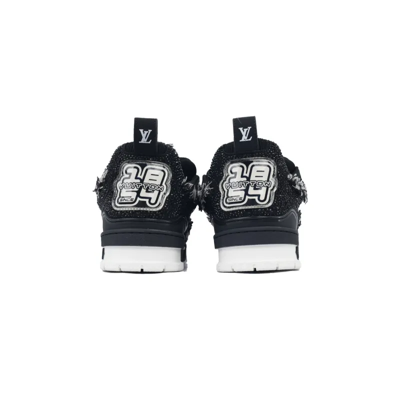 EM Sneakers Louis Vuitton LV Skate Sneaker Horse Hair Black Diamond
