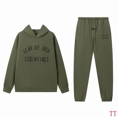 EM Sneakers Fear of God × Essentials Hoodie & Sweatpant Set -20tx09 Dark Green 01