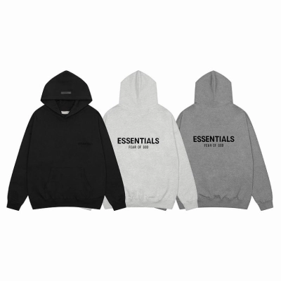 EM Sneakers Fear of God × Essentials Hoodie & Sweatpant Set -3519 Light Gray/Black/Dark Gray 02