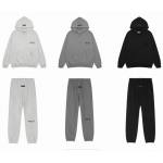 EM Sneakers Fear of God × Essentials Hoodie & Sweatpant Set -3519 White/Black/Gray