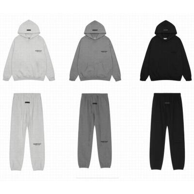 EM Sneakers Fear of God × Essentials Hoodie & Sweatpant Set -3519 White/Black/Gray 01
