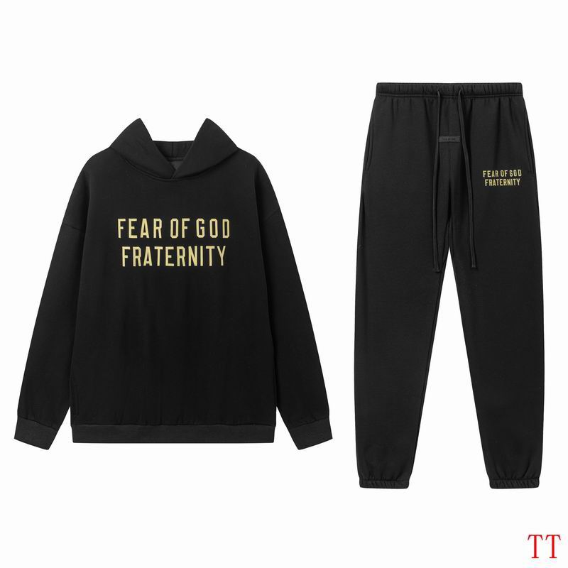 EM Sneakers Fear of God Hoodie & Sweatpant Set -20tx08 Black
