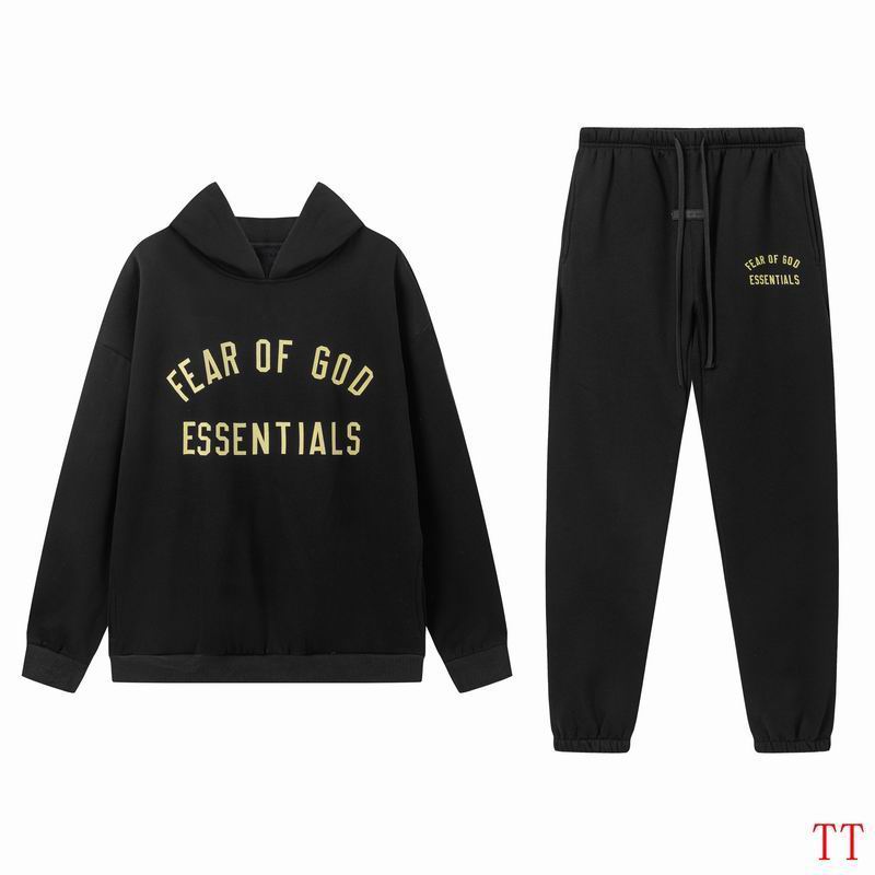 EM Sneakers Fear of God × Essentials Hoodie & Sweatpant Set -20tx09 Black