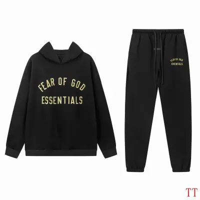 EM Sneakers Fear of God × Essentials Hoodie & Sweatpant Set -20tx09 Black 01