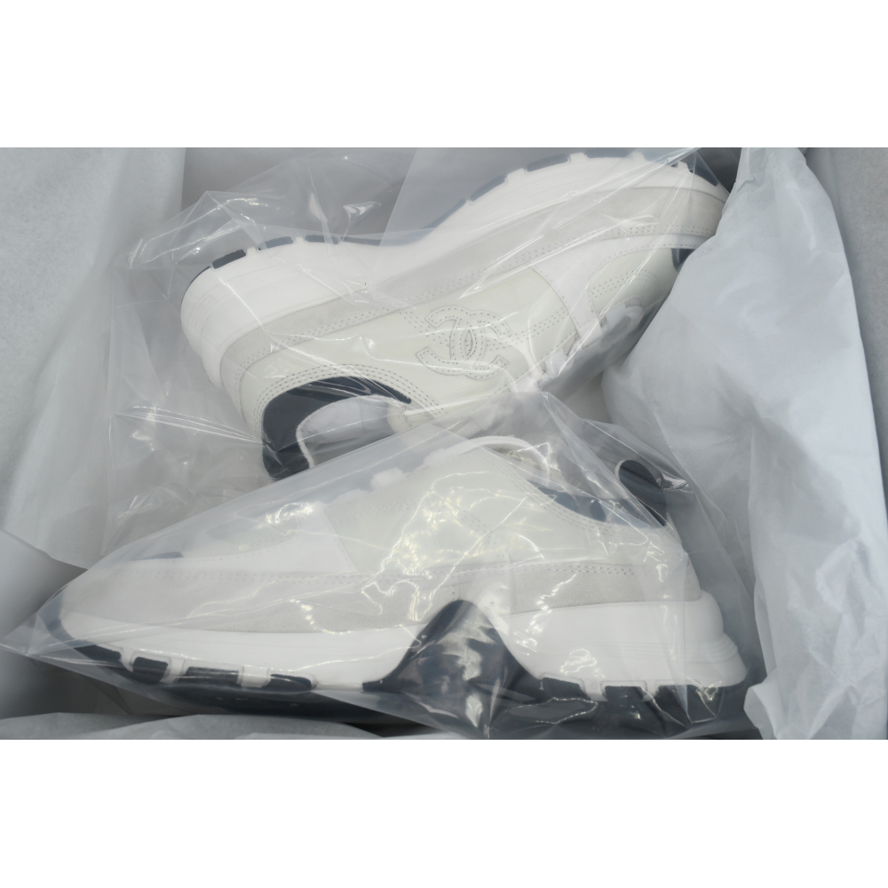 EM Sneakers Chanel Low Top White Mesh Cloth