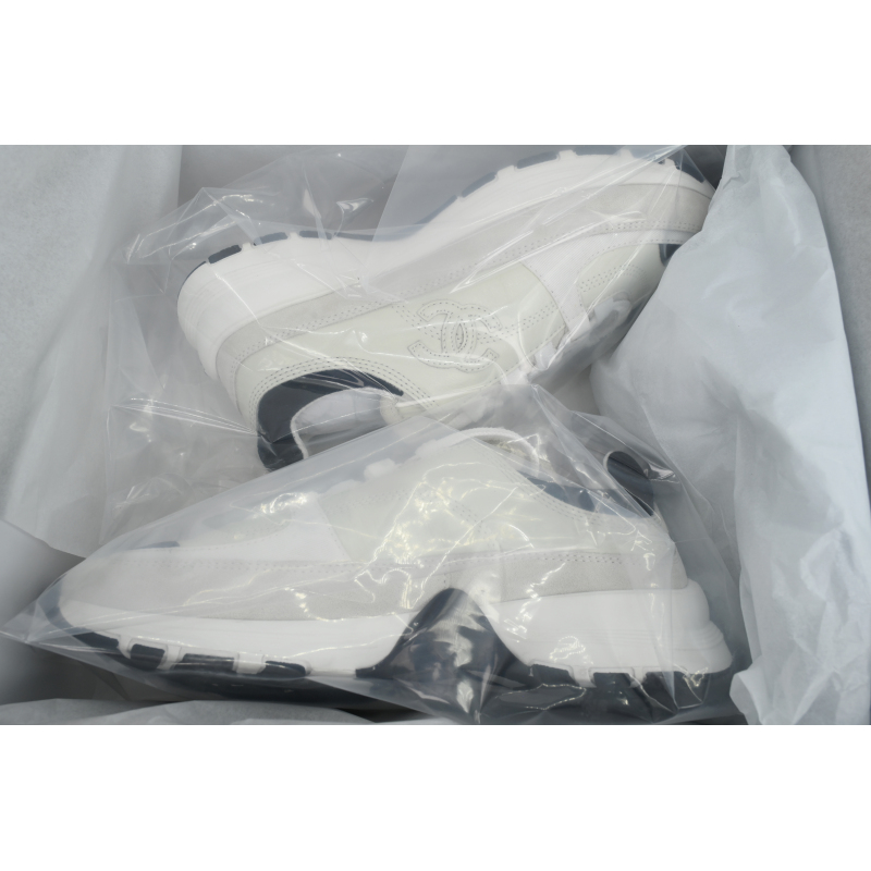EM Sneakers Chanel Low Top White Mesh Cloth