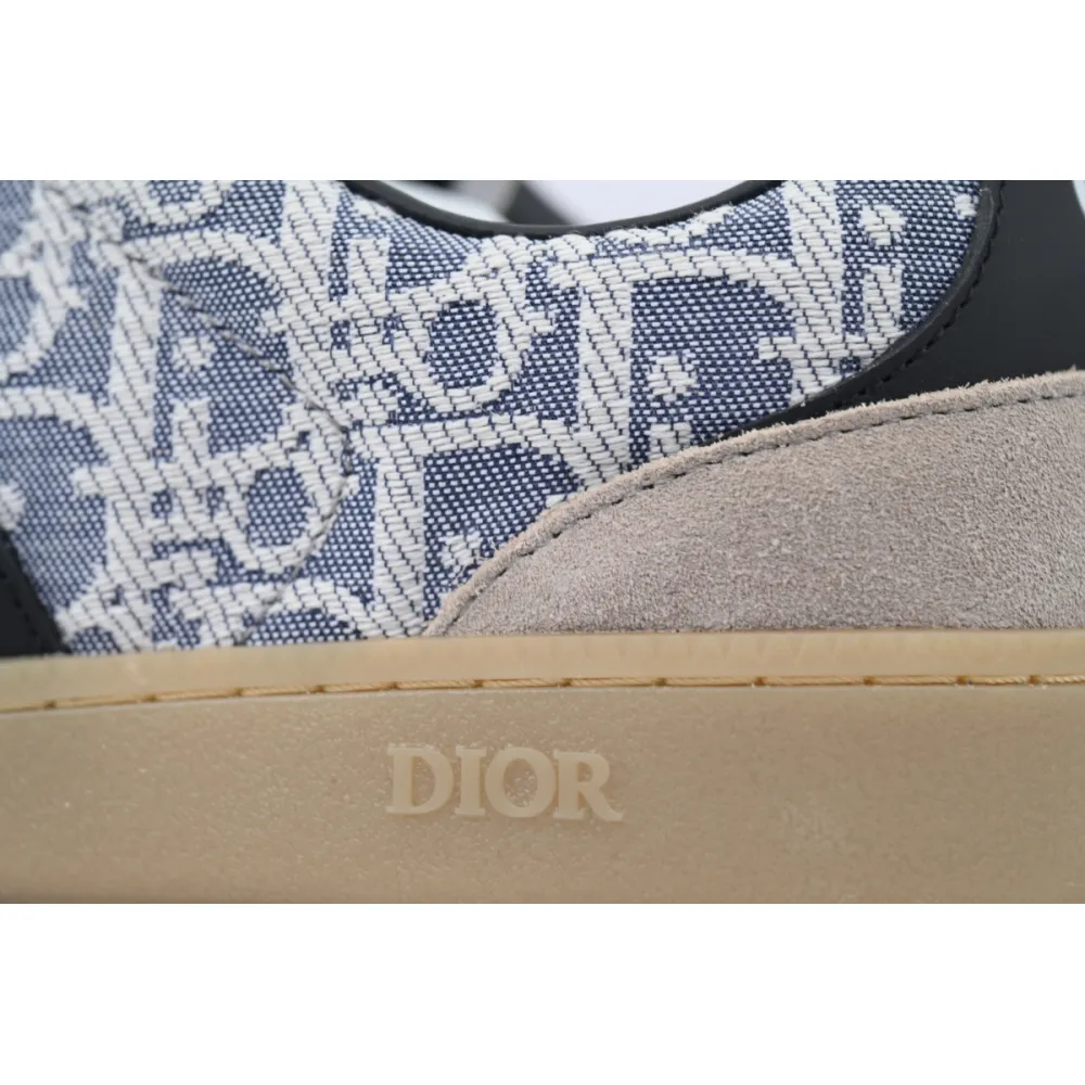 EM Sneakers Dior B01 Match Point Sneaker Smooth Calfskin Grey Blue