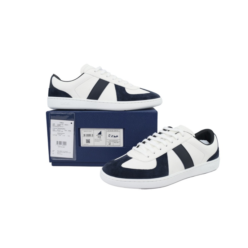 EM Sneakers Dior B01 Match Point Sneaker Smooth Calfskin White Black Blue