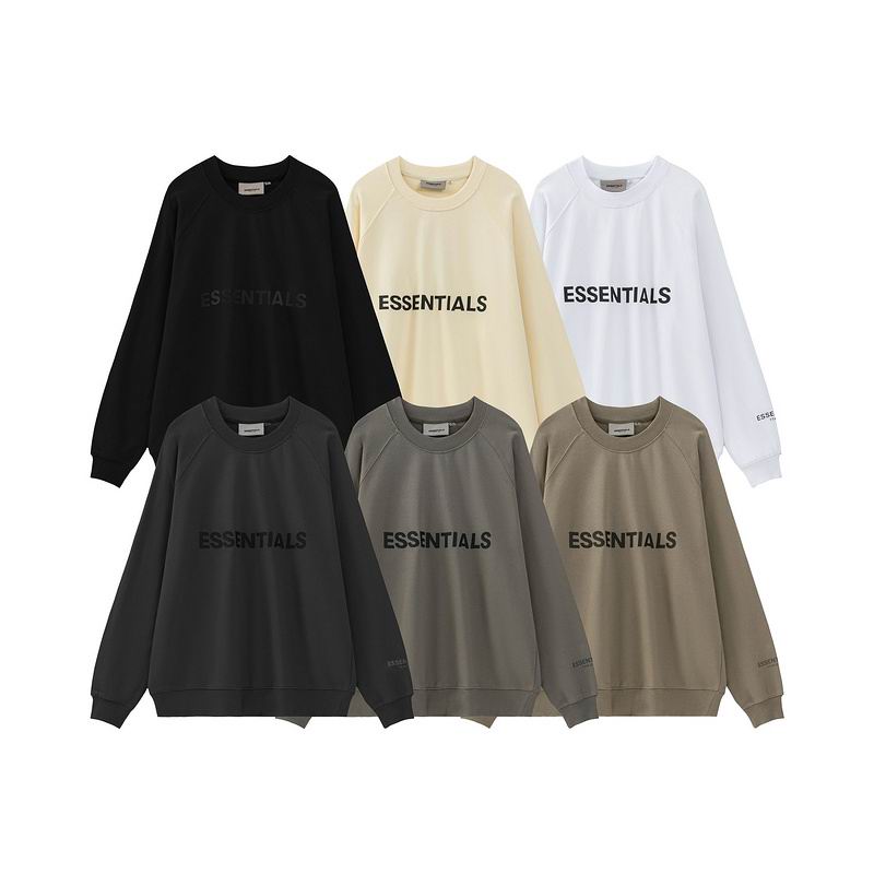EM Sneakers Fear of God × ESSENTIALS Sweatshirt -2909 Gray/White/Brown/Green/Yellow/Black