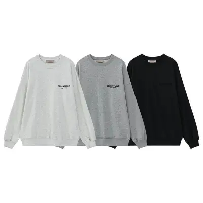 EM Sneakers Fear of God × ESSENTIALS Sweatshirt -2917 Black/Gray/White 01