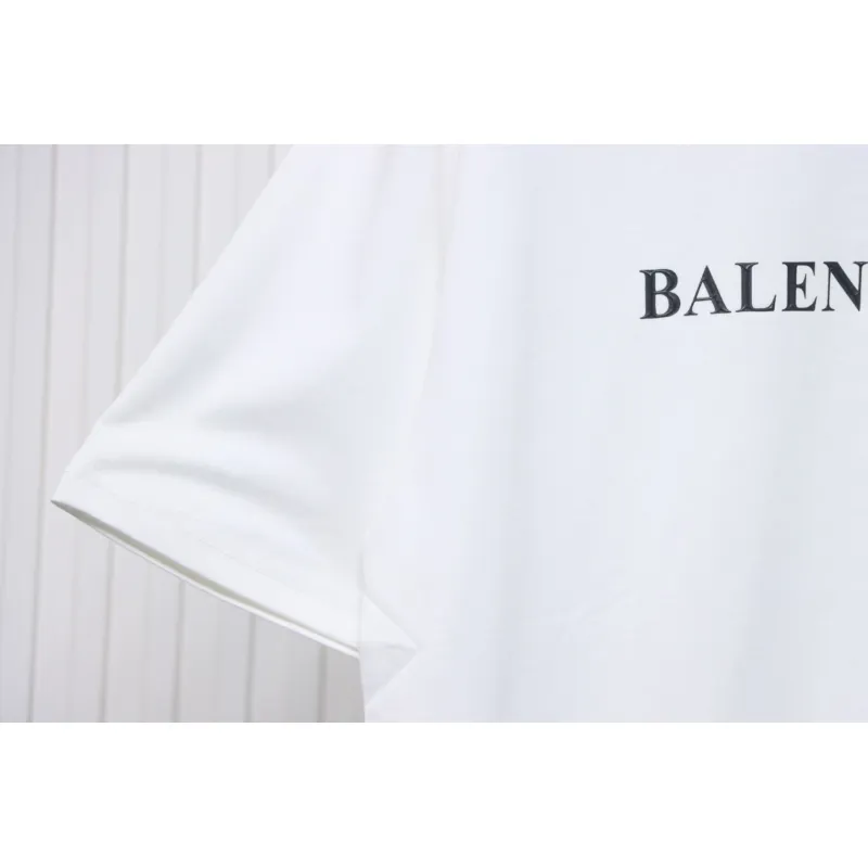 EM Sneakers Balenciaga 25ss Flame Double B Letter Print T-shirt White