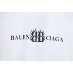 EM Sneakers Balenciaga 25ss Flame Double B Letter Print T-shirt White