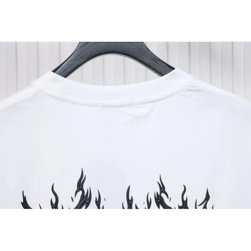 EM Sneakers Balenciaga 25ss Flame Double B Letter Print T-shirt White