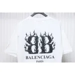 EM Sneakers Balenciaga 25ss Flame Double B Letter Print T-shirt White