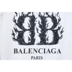 EM Sneakers Balenciaga 25ss Flame Double B Letter Print T-shirt White