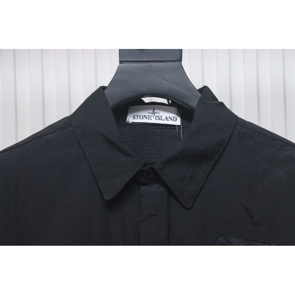 EM Sneakers Stone Island Black Label Multi-zip Shirt Jacket Black