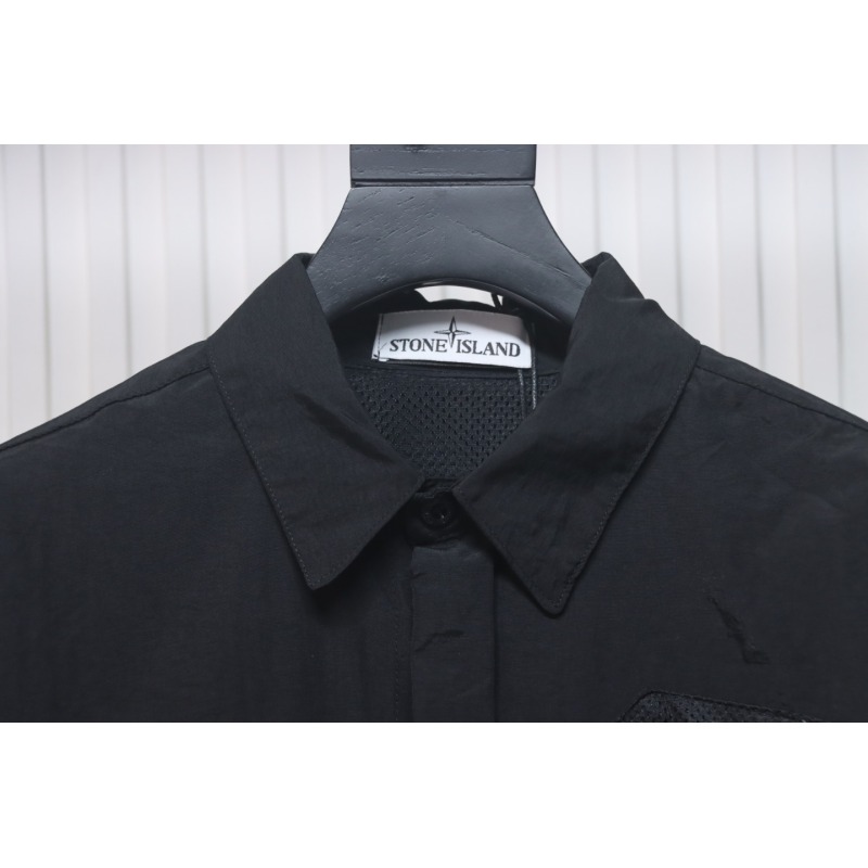 EM Sneakers Stone Island Black Label Multi-zip Shirt Jacket Black