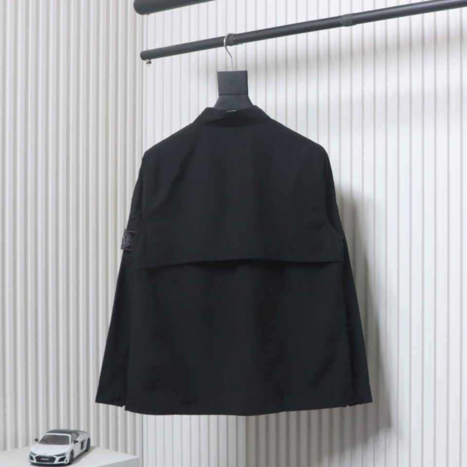 EM Sneakers Stone Island Black Label Multi-zip Shirt Jacket Black