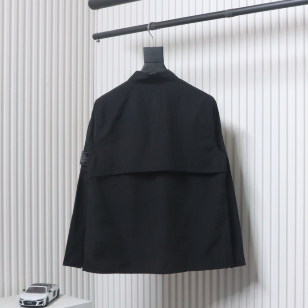 EM Sneakers Stone Island Black Label Multi-zip Shirt Jacket Black