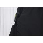 EM Sneakers Stone Island Logo Armband Logo Solid Color Zipper Outdoor Workwear Functional Hooded Down Jacket Black