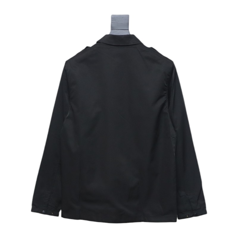 EM Sneakers Stone Island Shoulder Sleeve Badge Shirt Jacket Coat Black