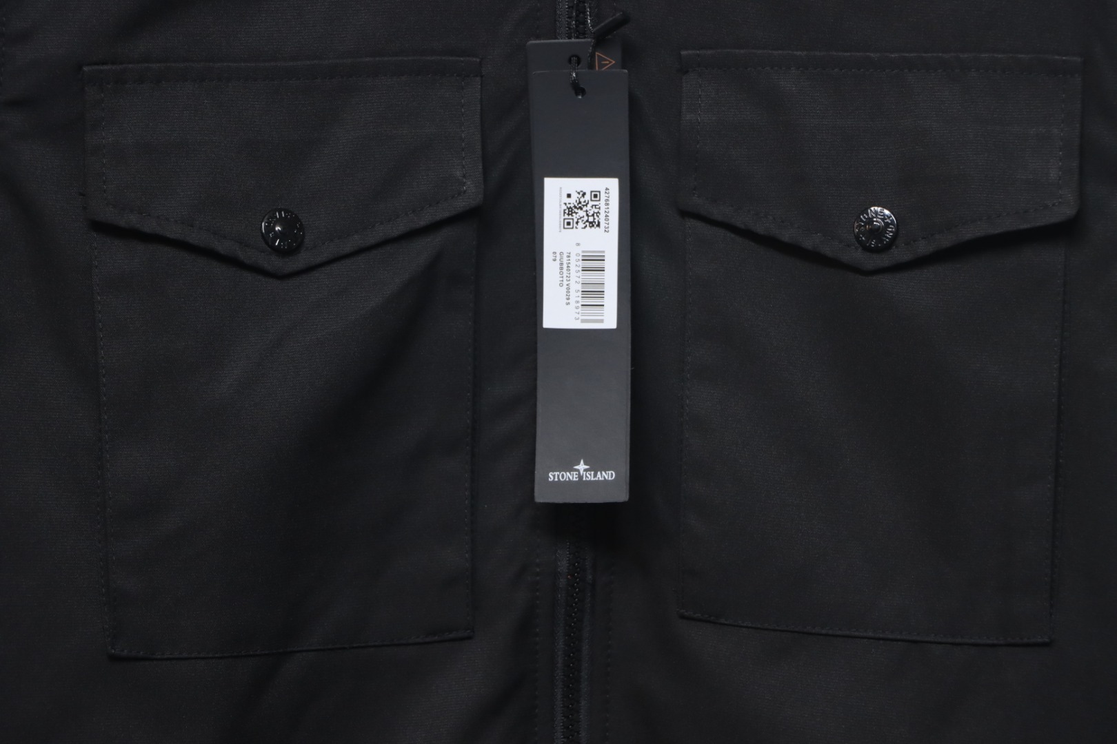 EM Sneakers Stone Island Shoulder Sleeve Badge Shirt Jacket Coat Black