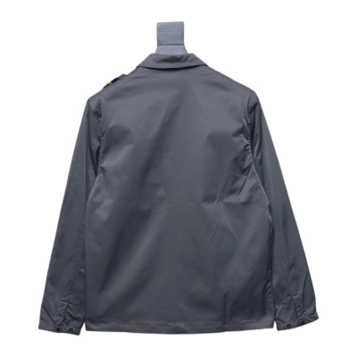 EM Sneakers Stone Island Shoulder Sleeve Badge Shirt Jacket Coat Dark Gray 02