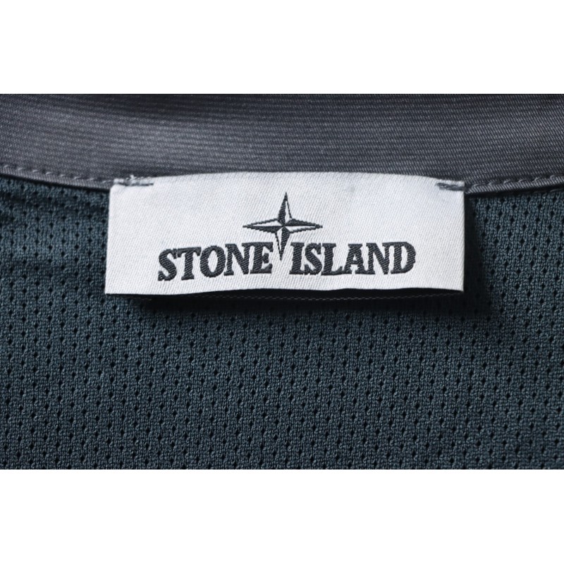 EM Sneakers Stone Island Shoulder Sleeve Badge Shirt Jacket Coat Dark Gray