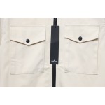 EM Sneakers Stone Island Shoulder Sleeve Badge Shirt Jacket Coat White