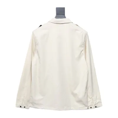 EM Sneakers Stone Island Shoulder Sleeve Badge Shirt Jacket Coat White 02