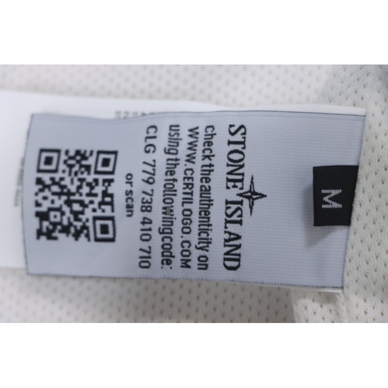 EM Sneakers Stone Island Shoulder Sleeve Badge Shirt Jacket Coat White